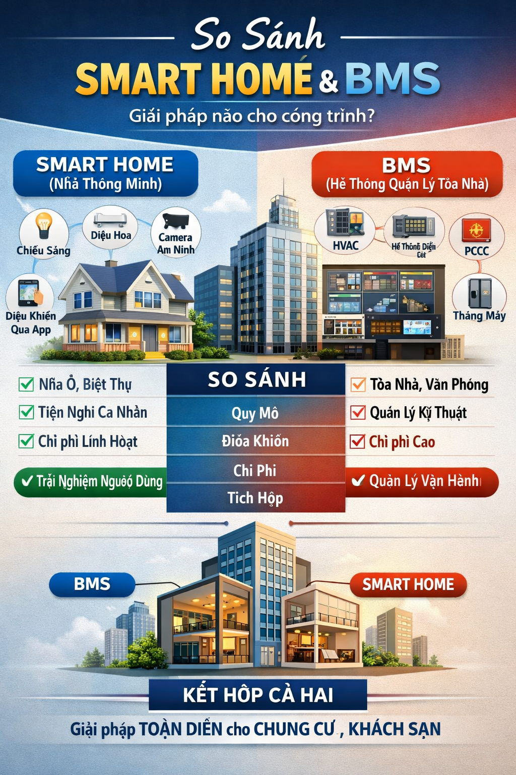 SO SÁNH HỆ THỐNG SMART HOME VÀ BMS