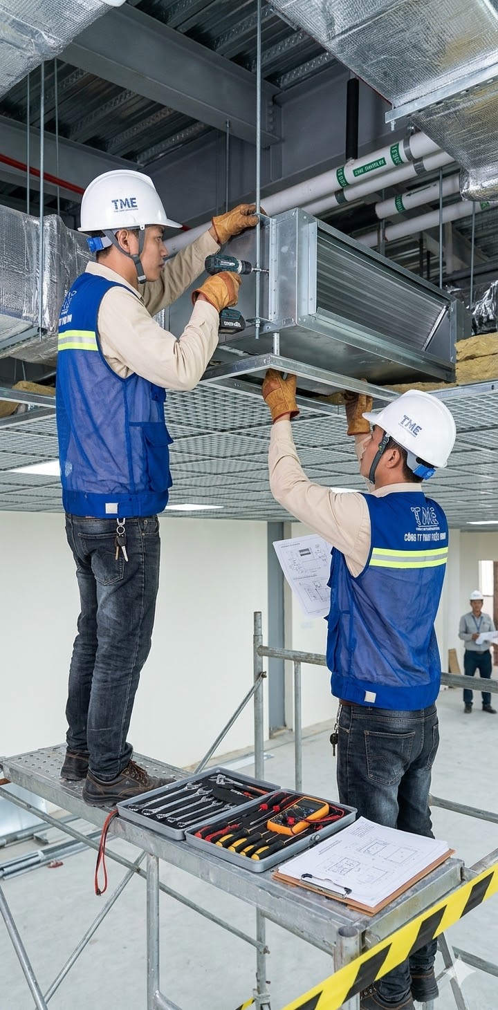 quy trình lắp vrv