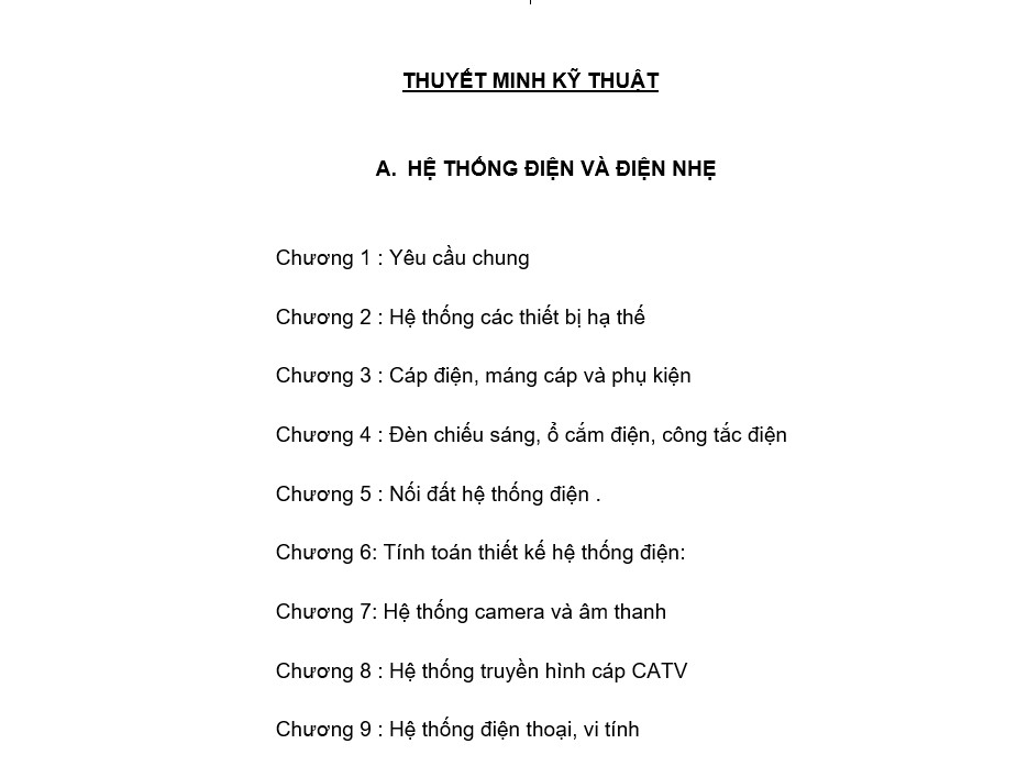 thuyết minh điện- điện nhẹ