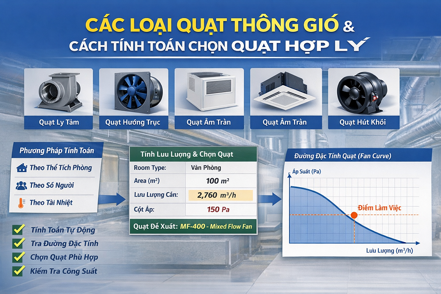 Các loại quạt thông gió