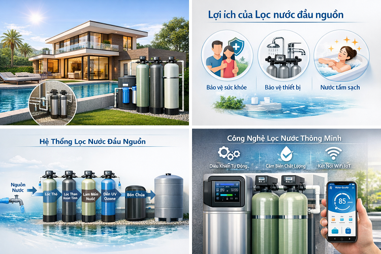 LỌC NƯỚC ĐẦU NGUỒN CHO BIỆT THỰ