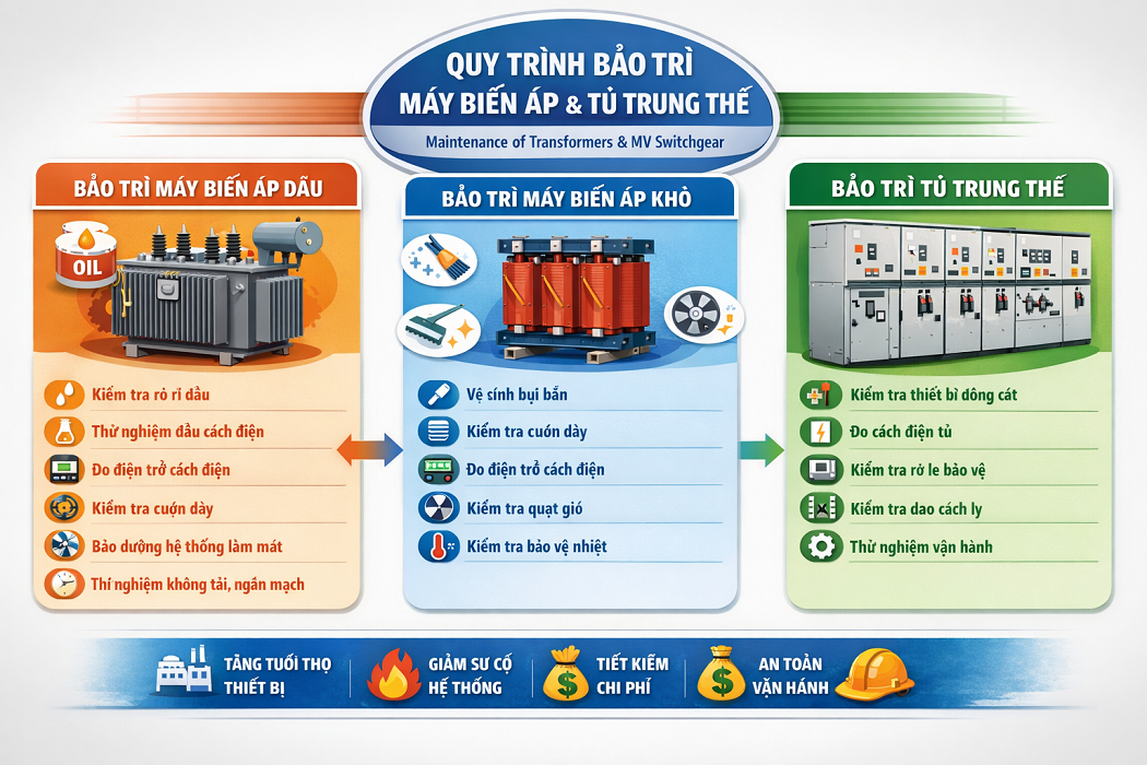QUY TRÌNH BẢO TRÌ MÁY BIẾN ÁP