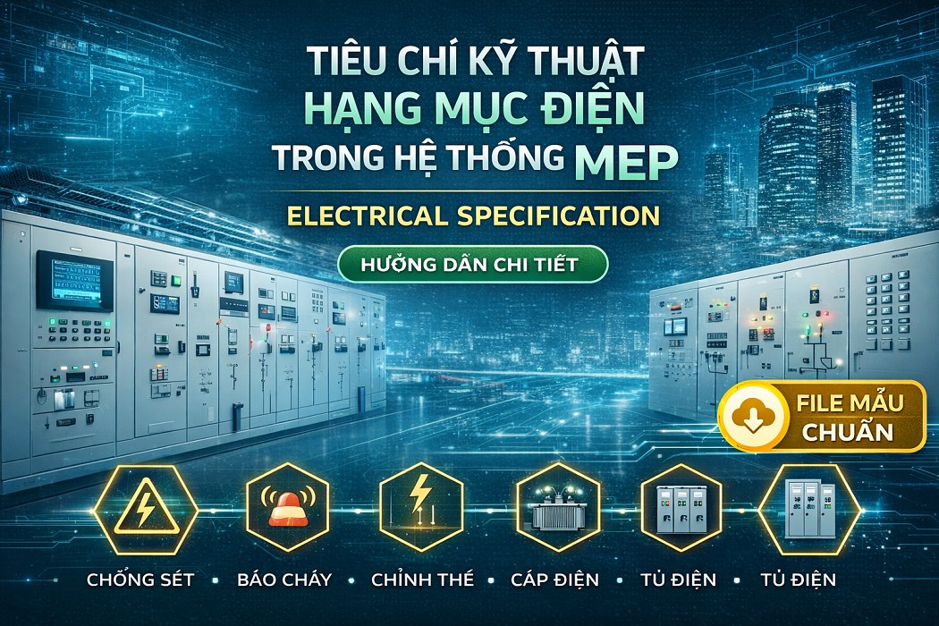 TIÊU CHÍ KỸ THUẬT HẠNG MỤC ĐIỆN TRONG HỆ THỐNG MEP