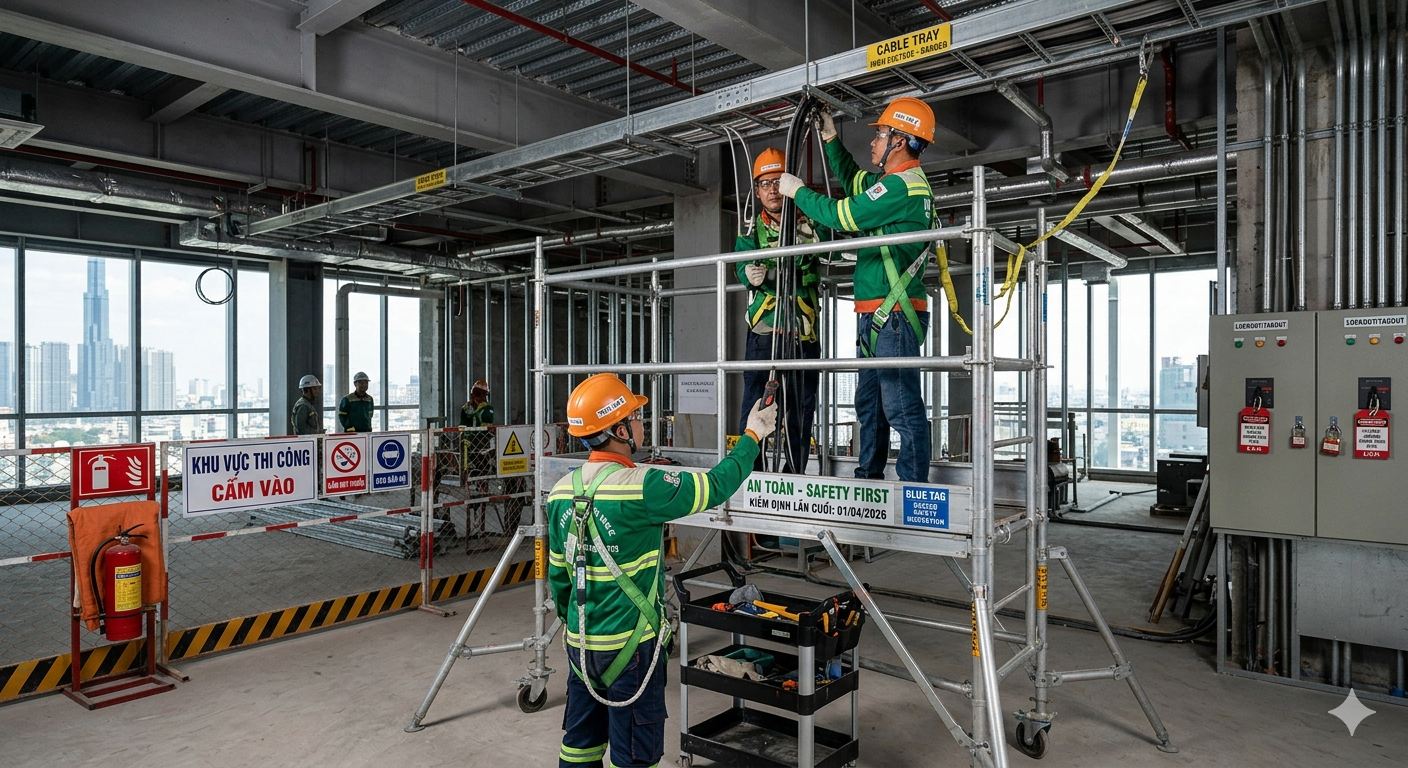 thi công cơ điện