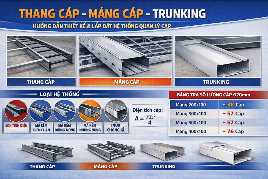 THANG MÁNG CÁP- PHƯƠNG PHÁP THIẾT KẾ VÀ LẮP ĐẶT