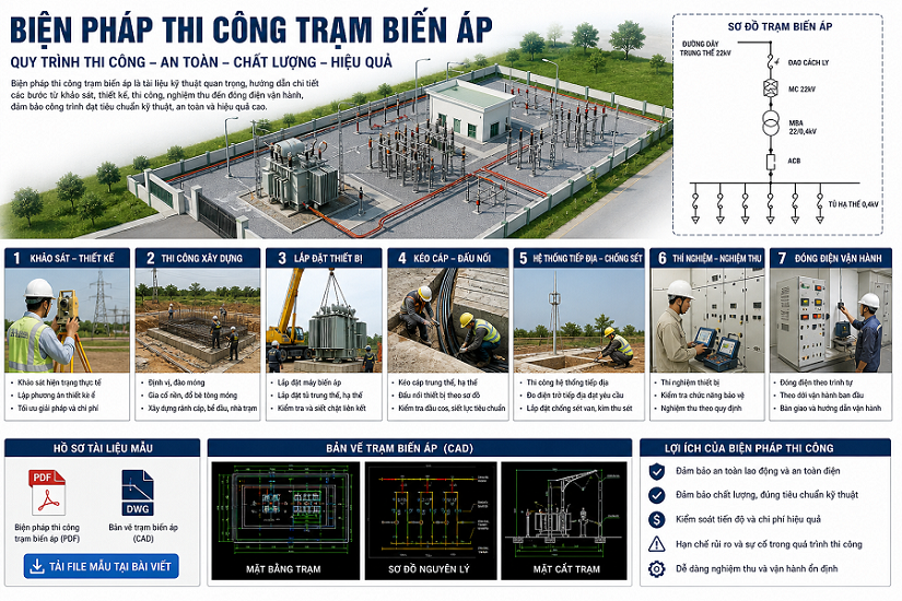 BIỆN PHÁP THI CÔNG TRẠM BIẾN ÁP