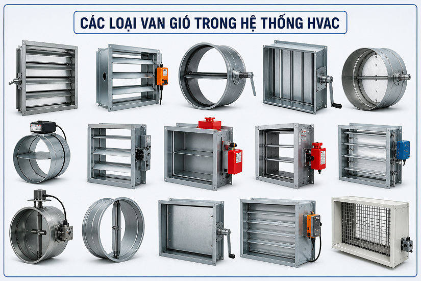 LỰA CHỌN VAN GIÓ (DAMPER) TRONG HỆ THỐNG HVAC