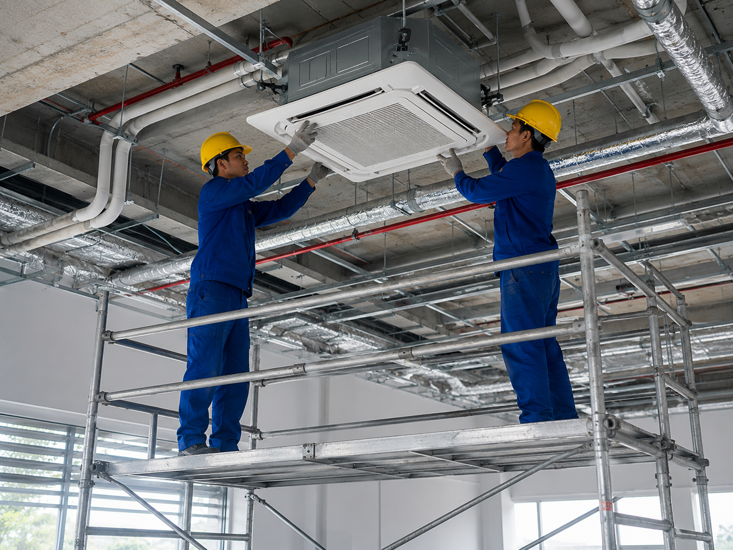 Biện pháp thi công lắp đặt thiết bị Điều Hòa khống khí