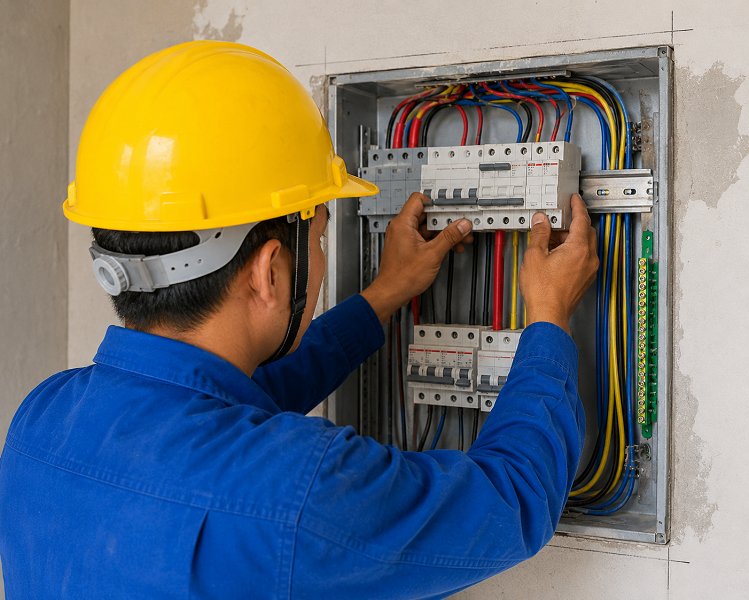 Biện pháp thi công tủ điện âm tường