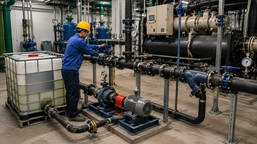 Biện pháp sục rửa đường ống chiller