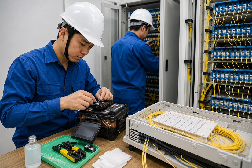 Biện pháp thi công cáp quang