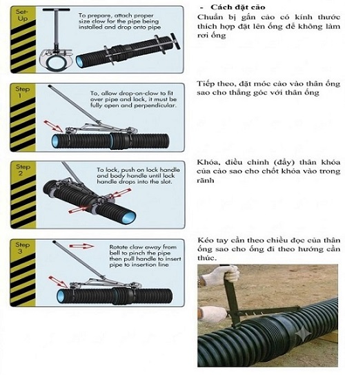 Biện pháp thi công ống gân thành đôi hdpe